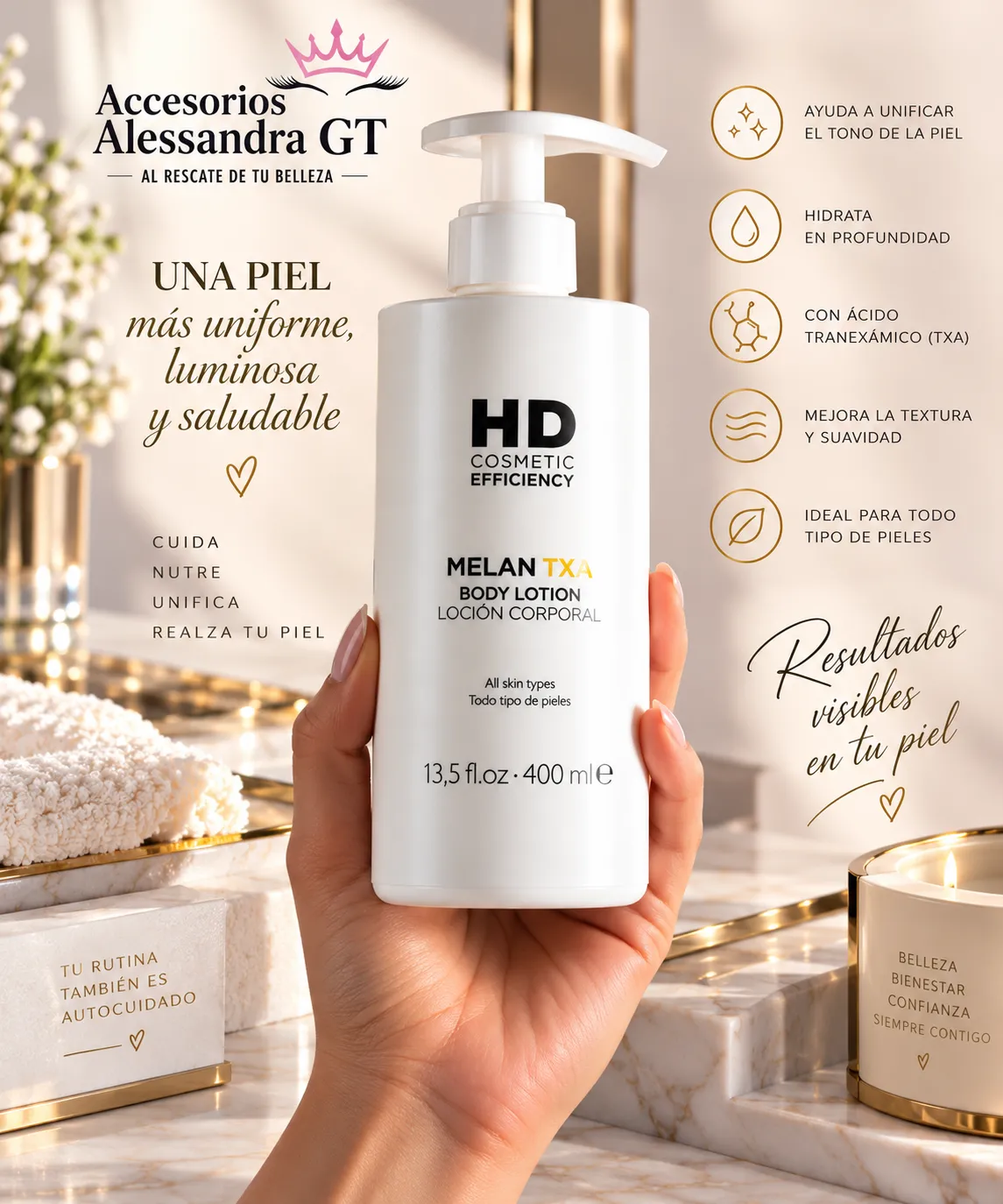 Crema corporal aclarante